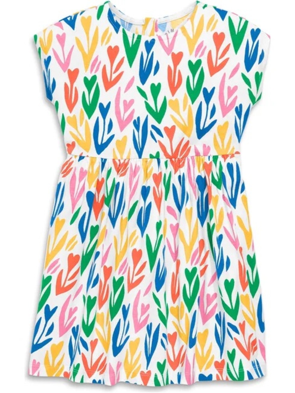 Primary Kids Backyard Dress In Rainbow Tulip Fields